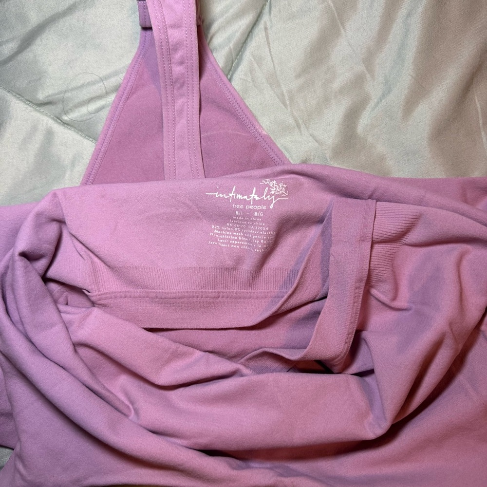 Free People Intimacy Seamless Bodysuit leotard lavender medium/ large - Picture 4 of 4